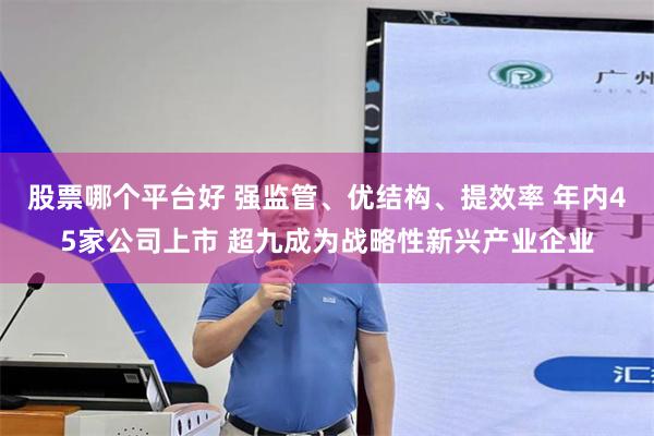股票哪个平台好 强监管、优结构、提效率 年内45家公司上市 超九成为战略性新兴产业企业