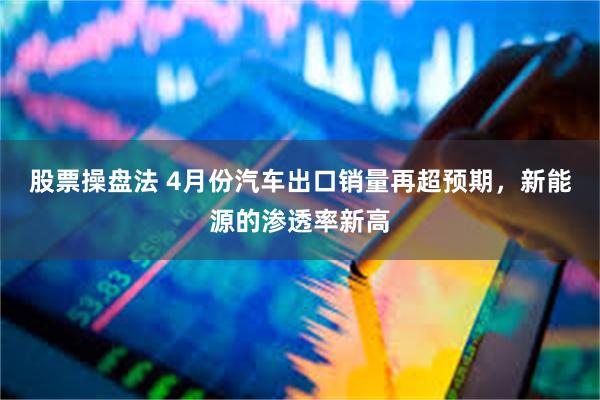 股票操盘法 4月份汽车出口销量再超预期，新能源的渗透率新高