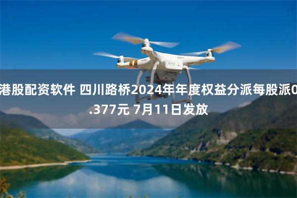港股配资软件 四川路桥2024年年度权益分派每股派0.377元 7月11日发放