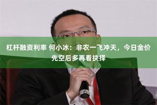 杠杆融资利率 何小冰:非农一飞冲天,今日金价先空后多再看抉择