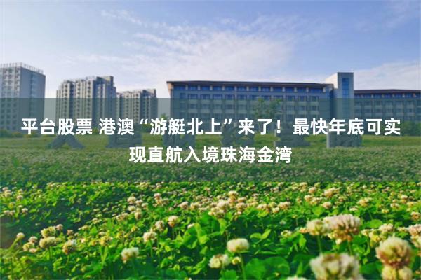 平台股票 港澳“游艇北上”来了！最快年底可实现直航入境珠海金湾
