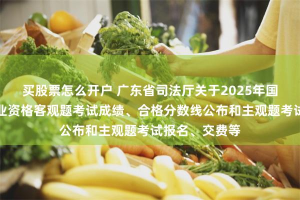 买股票怎么开户 广东省司法厅关于2025年国家统一法律职业资格客观题考试成绩、合格分数线公布和主观题考试报名、交费等
