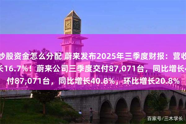 炒股资金怎么分配 蔚来发布2025年三季度财报：营收217.9亿元，同比增长16.7%！蔚来公司三季度交付87,071台，同比增长40.8%，环比增长20.8%