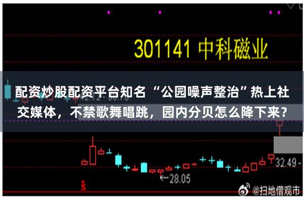 配资炒股配资平台知名 “公园噪声整治”热上社交媒体，不禁歌舞唱跳，园内分贝怎么降下来？